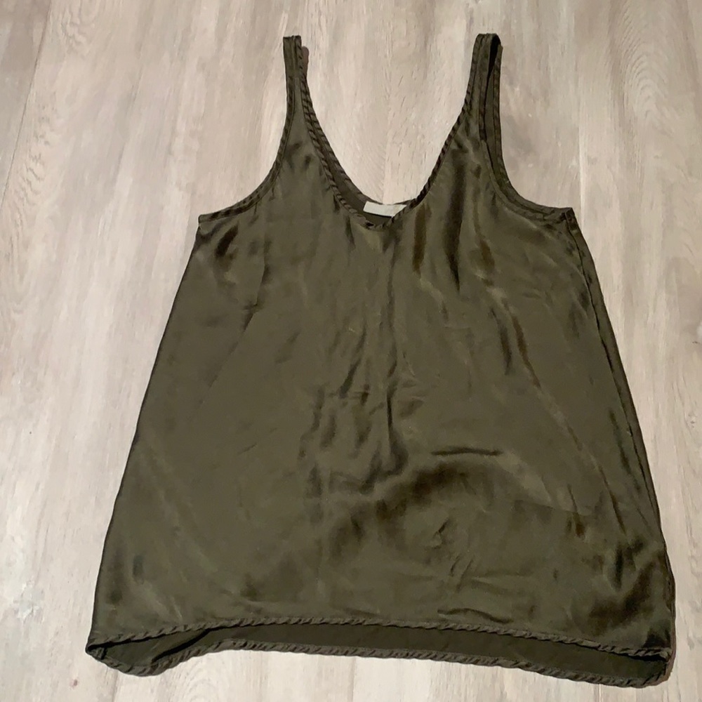 7 for all mankind scoop silk sleeveless top